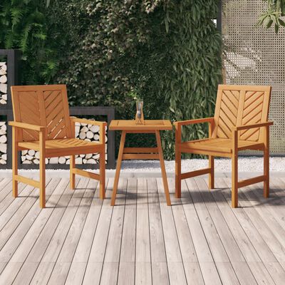 vidaXL Sedie da Pranzo da Giardino 2pz Legno Massello di Acacia