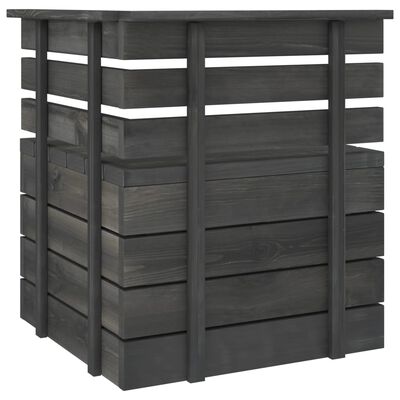 vidaXL Set Divani da Giardino su Pallet 6 pz Legno Pino Grigio Scuro