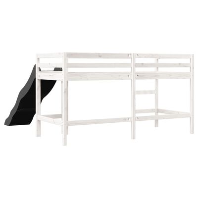 vidaXL Letto a Soppalco senza Materasso Bambini Bianco 80x200cm Pino