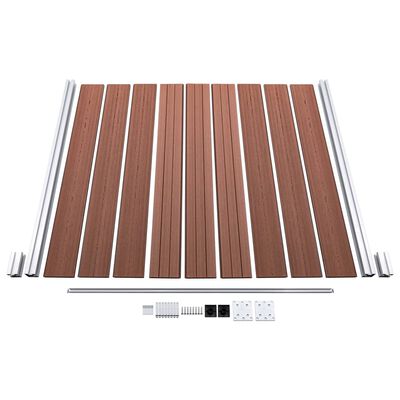 vidaXL Recinzione da Giardino in WPC 699x186 cm Marrone