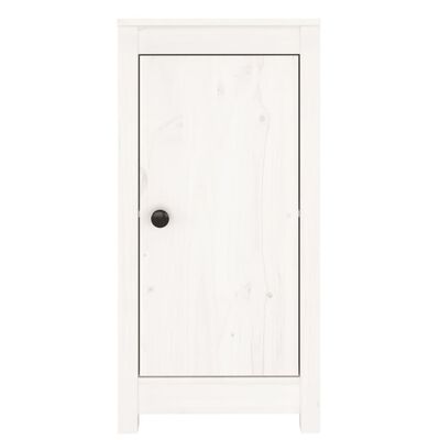 vidaXL Credenze 2 pz Bianche 39x35x80 cm in Legno Massello di Pino