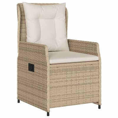 vidaXL Set da Pranzo da Giardino 3 pz con Cuscini Beige in Polyrattan