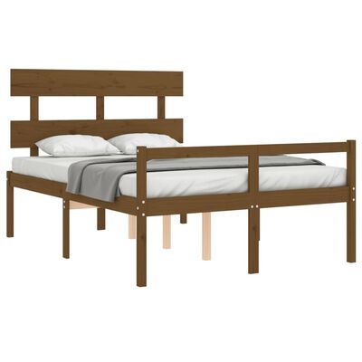 vidaXL Letto Anziani senza Materasso Ambrato 140x200cm Legno Massello