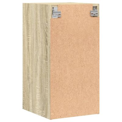 vidaXL Mobile a Muro con Ante in Vetro Rovere Sonoma 35x37x68,5 cm