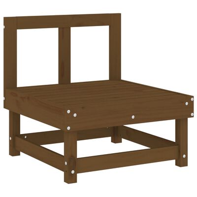 vidaXL Set Salotto da Giardino 5 pz in Legno Massello di Pino ambra