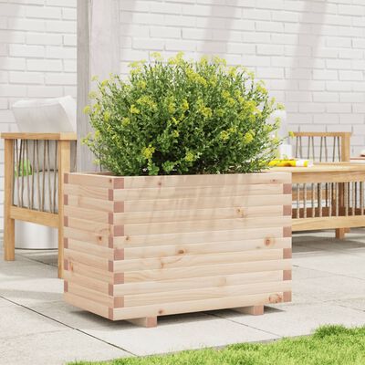 vidaXL Fioriera da Giardino 70x40x49,5 cm in Legno Massello di Pino