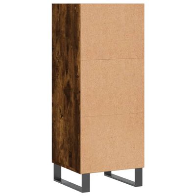 vidaXL Credenza Rovere Fumo 34,5x32,5x90 cm in Legno Multistrato