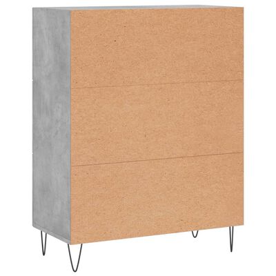 vidaXL Credenza Grigio Cemento 69,5x34x90 cm in Legno Multistrato