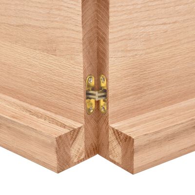 vidaXL Ripiano Muro Marrone 220x30x(2-6) cm Massello Rovere Trattato