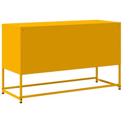 vidaXL Mobile TV Giallo Senape 100,5x39x60,5 cm in Acciaio