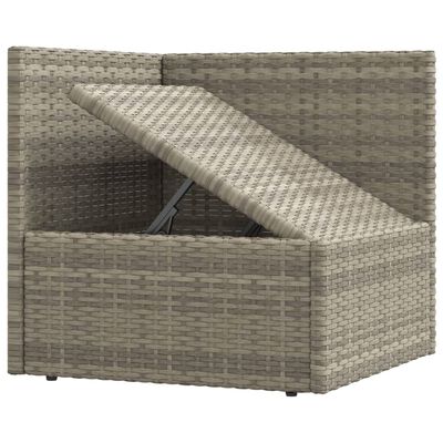 vidaXL Set Divani da Giardino 8 pz con Cuscini in Polyrattan Grigio