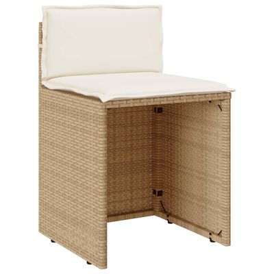 vidaXL Set da Bistrò 3 pz con Cuscini Beige in Polyrattan