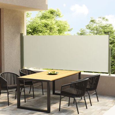 vidaXL Tenda Laterale Retrattile per Patio 117x300 cm Crema