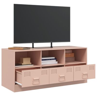 vidaXL Mobile Porta TV Rosa 99x39x44 cm in Acciaio