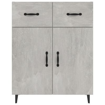 vidaXL Credenza Grigio Cemento 69,5x34x90 cm in Legno Multistrato