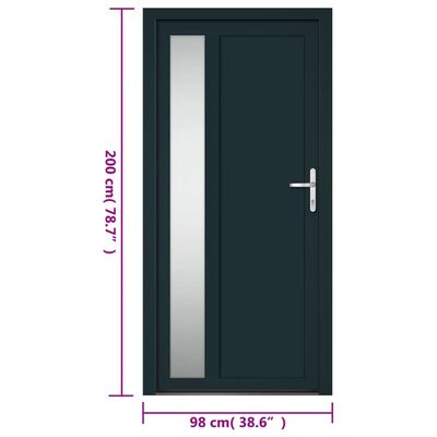 vidaXL Porta Ingresso Antracite 98x200 cm in PVC