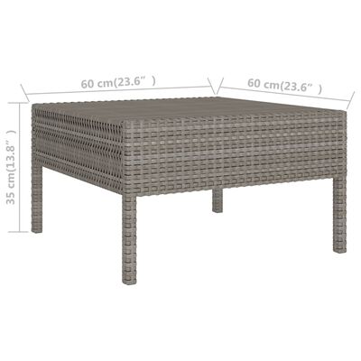 vidaXL Set Divani da Giardino 6 pz con Cuscini in Polyrattan Grigio