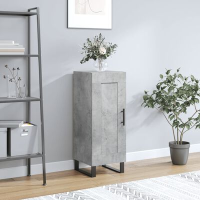 vidaXL Credenza Grigio Cemento 34,5x34x90 cm in Legno Multistrato