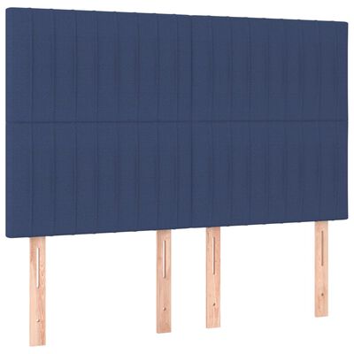 vidaXL Testiere 4 pz Blu 72x5x78/88 cm in Tessuto