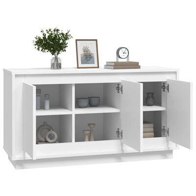 vidaXL Credenza Bianca 102x35x55 cm in Legno Multistrato