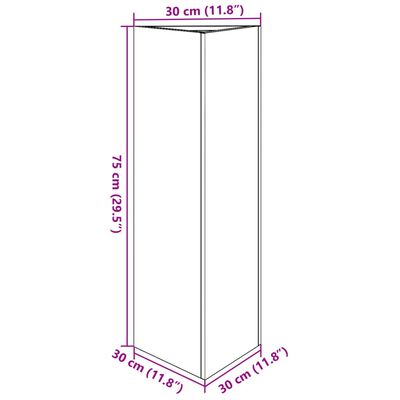 vidaXL Fioriera da Giardino Triangolare 30x26x75 cm in Acciaio Zincato