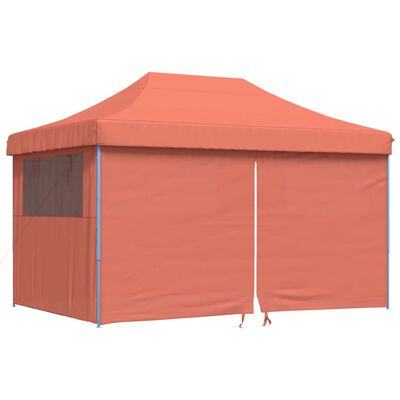 vidaXL Tendone per Feste Pieghevole Pop-Up con 4 Pareti Terracotta