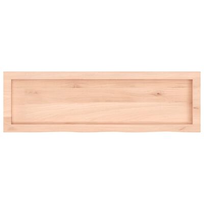 vidaXL Piano Bagno 100x30x(2-6) cm in Legno Massello Non Trattato