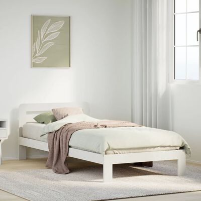 vidaXL Letto senza Materasso Bianco 90x200 cm Legno Massello di Pino