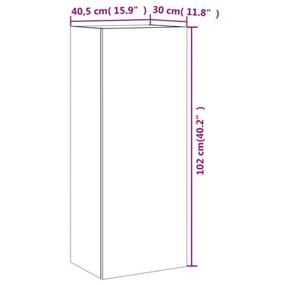 vidaXL Mobile TV Parete Grigio Sonoma 40,5x30x102 cm Legno Multistrato