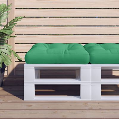 vidaXL Cuscino per Pallet Verde 50x50x12 cm in Tessuto