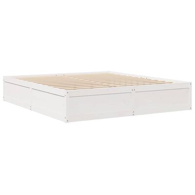 vidaXL Letto senza Materasso Bianco 180x200 cm Legno Massello di Pino