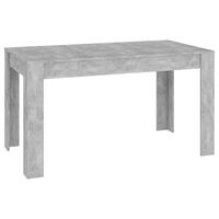 vidaXL Tavolo da Pranzo Grigio Cemento 140x74,5x76cm Legno Multistrato