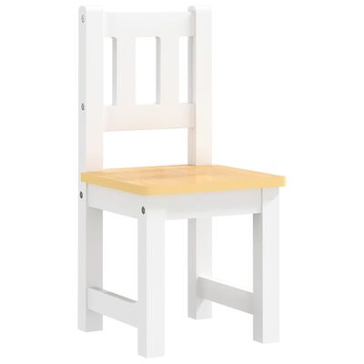 vidaXL Set Tavolo e Sedie per Bambini 4 Pezzi Bianco e Beige in