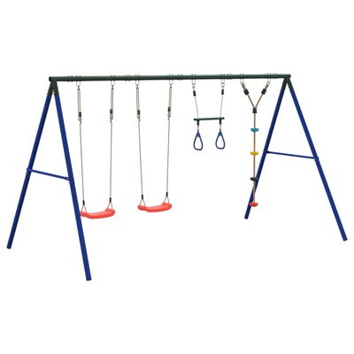 vidaXL Set Gioco da Esterno con Altalene Trapezio e Altalena a Disco