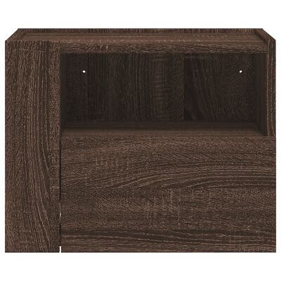 vidaXL Comodini a Muro 2 pz Rovere Marrone 45x30x35 cm