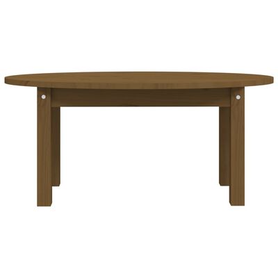 vidaXL Tavolino da Salotto Ambra 80x40x35 cm in Legno Massello di Pino