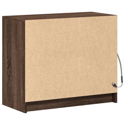 vidaXL Credenza con LED Rovere Marrone 72x34x61 cm Legno Multistrato