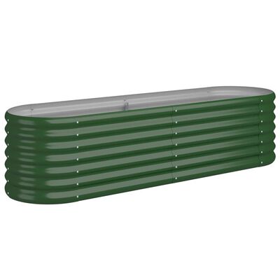 vidaXL Letto Giardino Acciaio Verniciato a Polvere 152x40x36 cm Verde