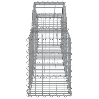 vidaXL Cesti Gabbioni ad Arco 11 pz 200x30x40/60 cm Ferro Zincato