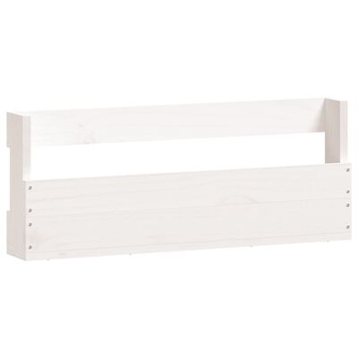 vidaXL Scarpiere a Parete 2 pz Bianco 59x9x23cm Legno Massello di Pino