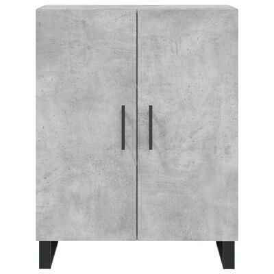 vidaXL Credenza Grigio Cemento 69,5x34x180 cm in Legno Multistrato