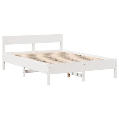 vidaXL Letto senza Materasso Bianco 120x190 cm Legno Massello di Pino