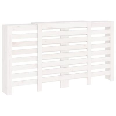 vidaXL Copertura Termosifone Bianca 210x21x85 cm Legno Massello Pino