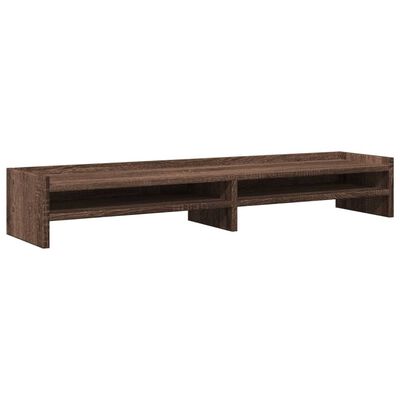 vidaXL Supporto Monitor Rovere Marrone 100x24x16 cm Legno Multistrato