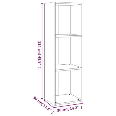 vidaXL Libreria/Mobile TV Grigio Sonoma 36x30x114 cm Legno Multistrato