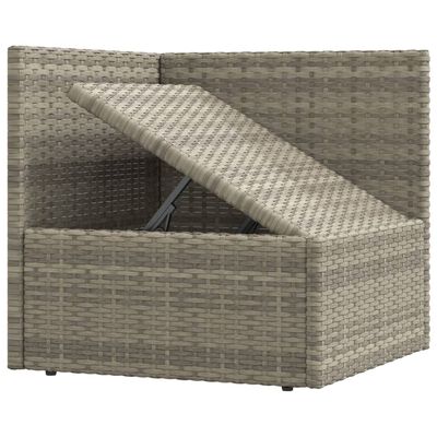 vidaXL Set Divani da Giardino 9 pz con Cuscini in Polyrattan Grigio