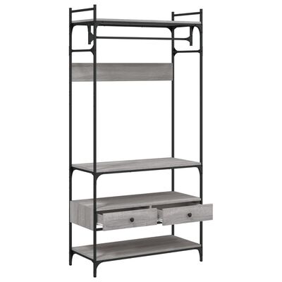 vidaXL Armadio Cassetti Grigio Sonoma 89x39x184,5 cm Legno Multistrato