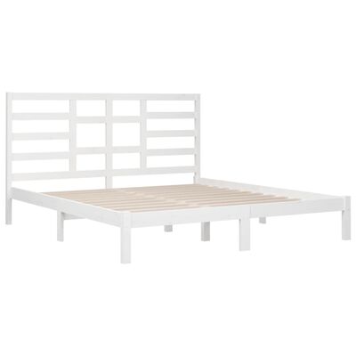 vidaXL Giroletto Bianco in Legno Massello 200x200 cm