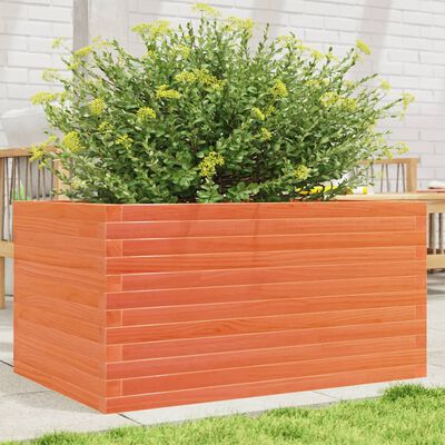 vidaXL Fioriera Giardino Marrone Cera 90x60x46 cm Legno Massello Pino