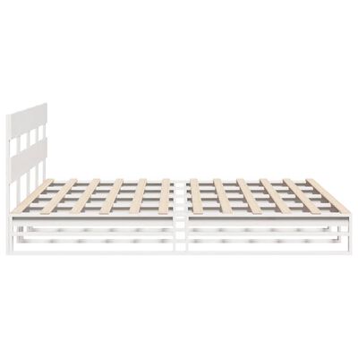 vidaXL Letto senza Materasso Bianco 180x200 cm Legno Massello di Pino